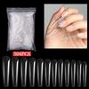 504 pezzi XXL Lunghe Ballerina Coffin Unghie Press On Copertura Totale Unghie Finte Quadrate per Design Nail Art Trasparenti e Naturali