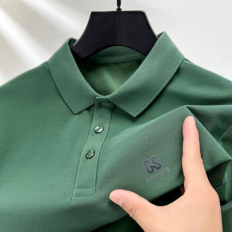 High End Design Men's Polo Shirt Lapel Short Sleeve T-Shirt Summer New Exquisite Letter Print Fashion Casual Business Menswear