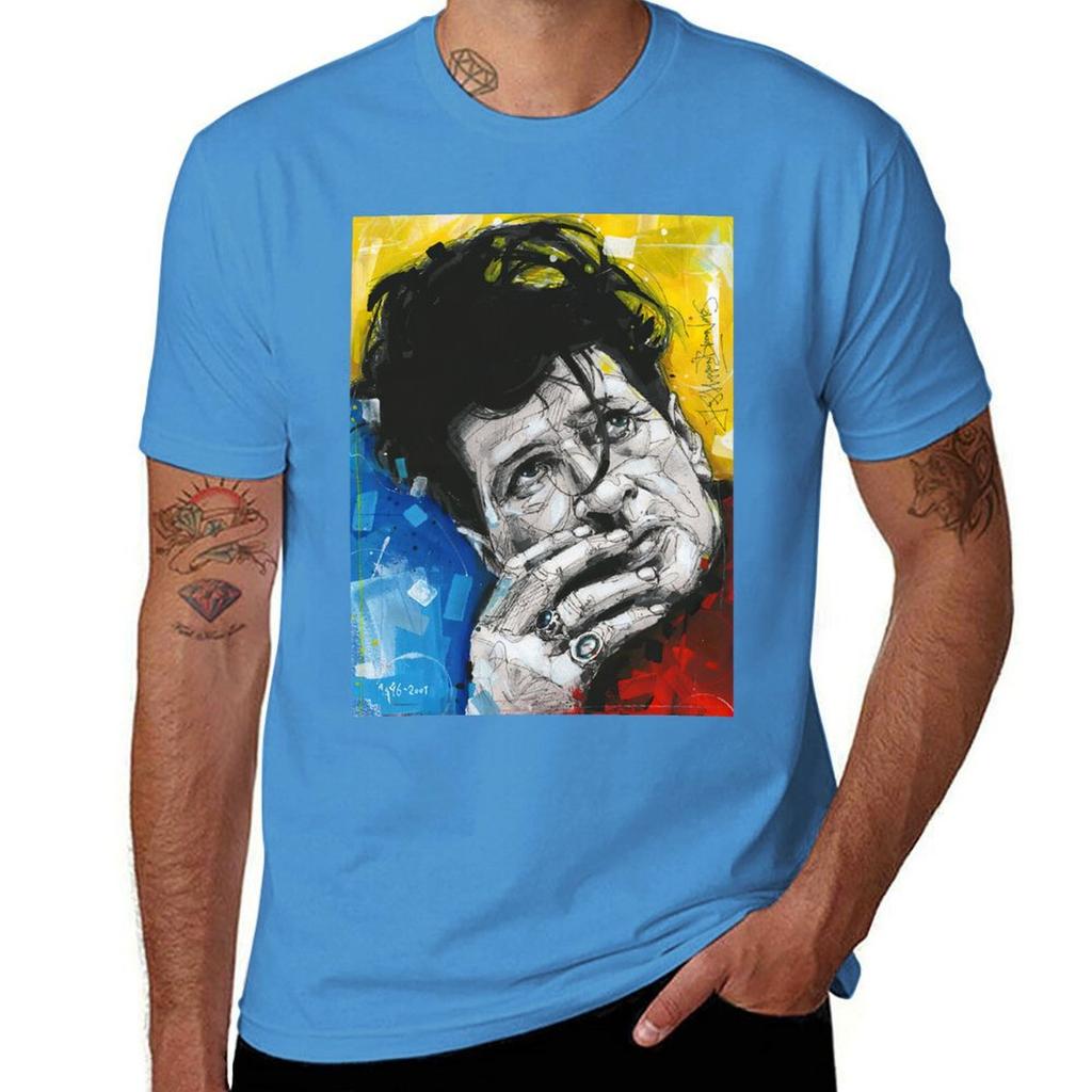Herman Brood Watercolor T-Shirt Tees Boys Whites T Shirt Men