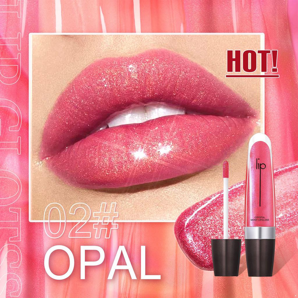 1Pc Glossy Shimmery Lip Gloss, Long-Lasting Hydrating Lip Stain with High-Color Pigment