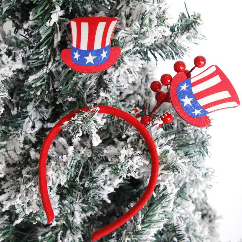 Patriotic Headbands Hair Accessories Veterans Party Favors Set Of 7 Patriotic Hair Hoops For 4th Of July Memorial Veterans