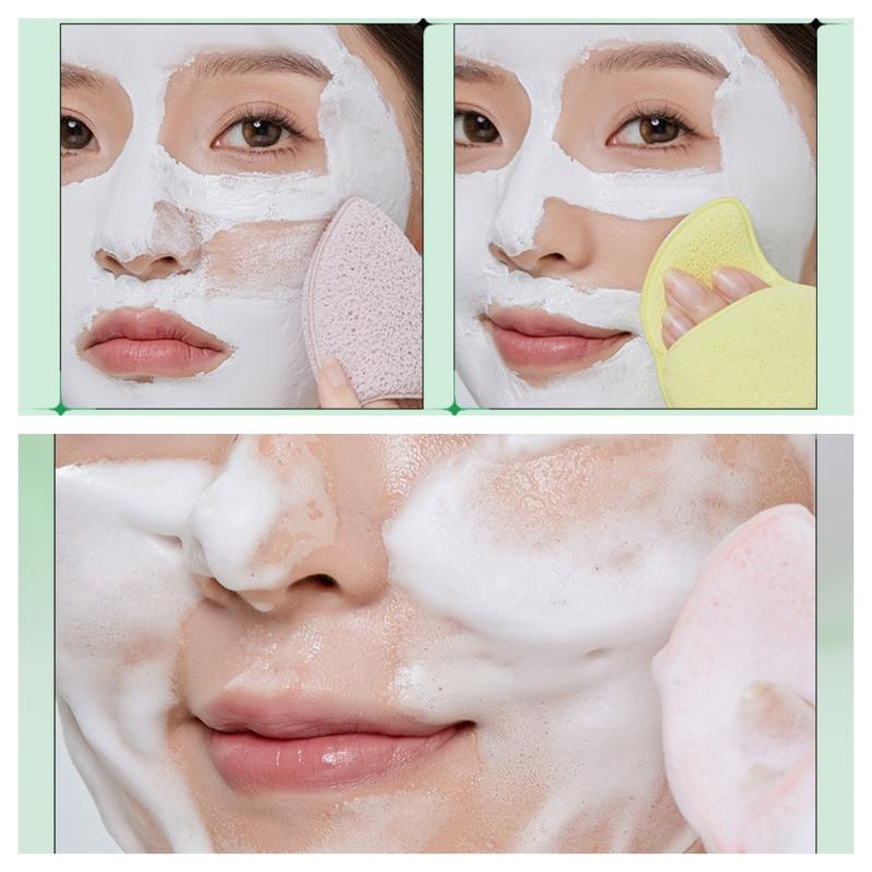 1Pcs Exfoliating Cleansing Puff Blackhead Removal Mud Mask Face Wash Sponge Cleaner Makeup Remover Foam Sponge Face Clean Pads