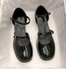 Design Pantofi Mary Jane cu Cataramă Pantofi cu Toc Gros Superficiali Goluri Elegante Pantofi Casual Pantofi de Birou Petrecere Dama Pantofi din Piele