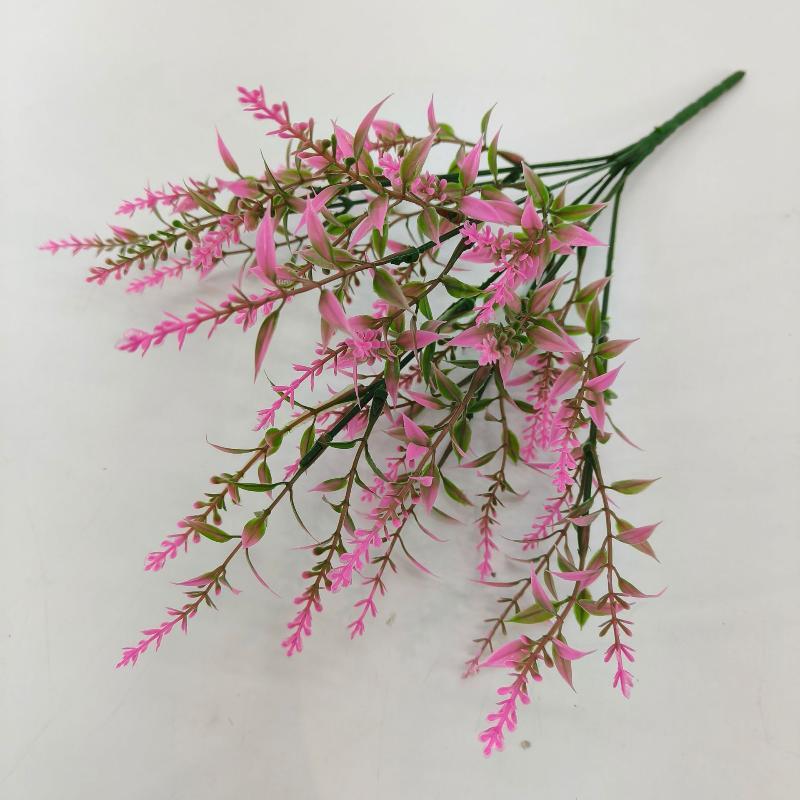 Lifelike Artificial Lavender Fake Flower Safe BPA-free Plastic Faux Plant 34cm 1Pcs for Wedding Home Coffee Table Decor