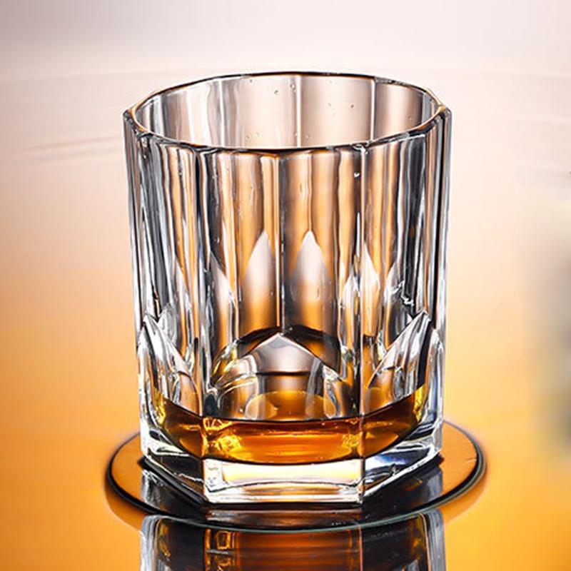 315ml Glass Hexagonal Bottom Wine Cups 12 Sided Shape Regular Beverage Cup Drinkware Water Bottle Transparent Household Glasses