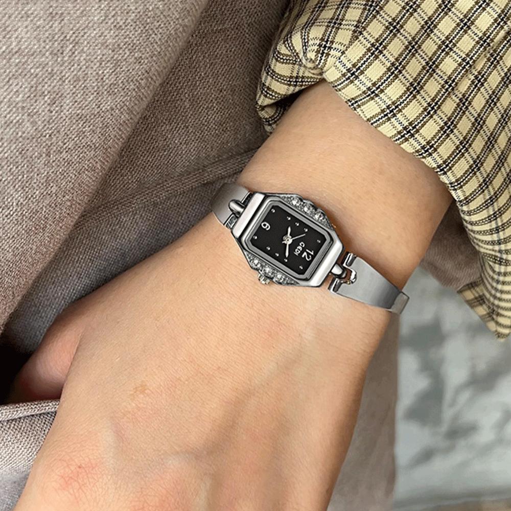 GEDI Women's Quartz Watch Diamond-Set Vintage Alloy Bracelet Luxurious Waterproof Ladies' Wristwatch Dress Gifts NEW