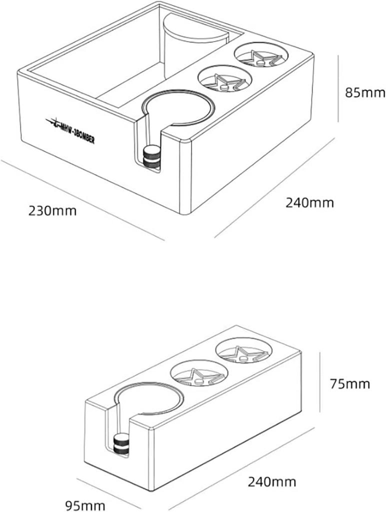MHW-3BOMBER Espresso Tamper Mat, 51-58mm, Multi-Function Tamper Stand, ABS Coffee Tamper Mat, Coffee Supplies (51/53/54/58mm) CH6719