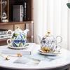 Elegant Floral Dream Coffee & Tea Set: Mother-Child Pot with Gift-Ready Cup & Saucer