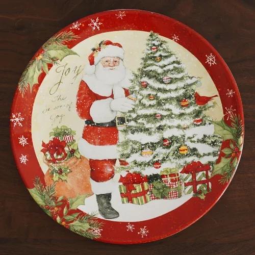 Keramické talíře s vánoční tématikou Sada nádobí Podglazura Barva Proces Šálek kávy Miska na polévku Santa Claus Steakový talíř