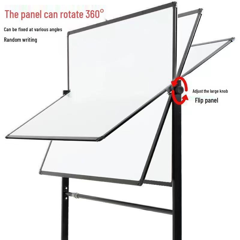 Double-Sided Movable Whiteboard & Blackout Board Easel Stand for Home & Office Teaching