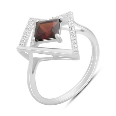 Silver Ring with Natural Garnet 1.555ct, Item Weight 3.1 G (2203971)