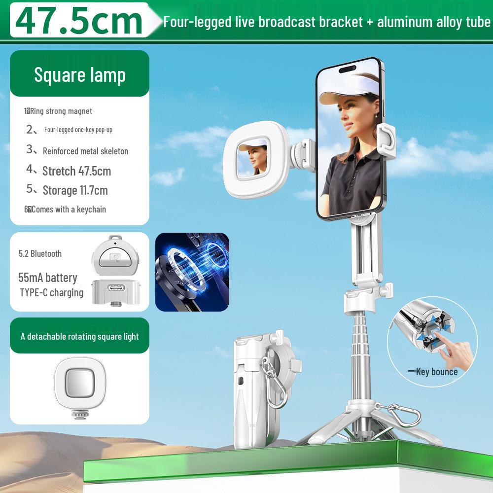New P15C Magnetic Selfie Stick with Bluetooth Remote – Portable Travel Stand for Photos & Live Streaming
