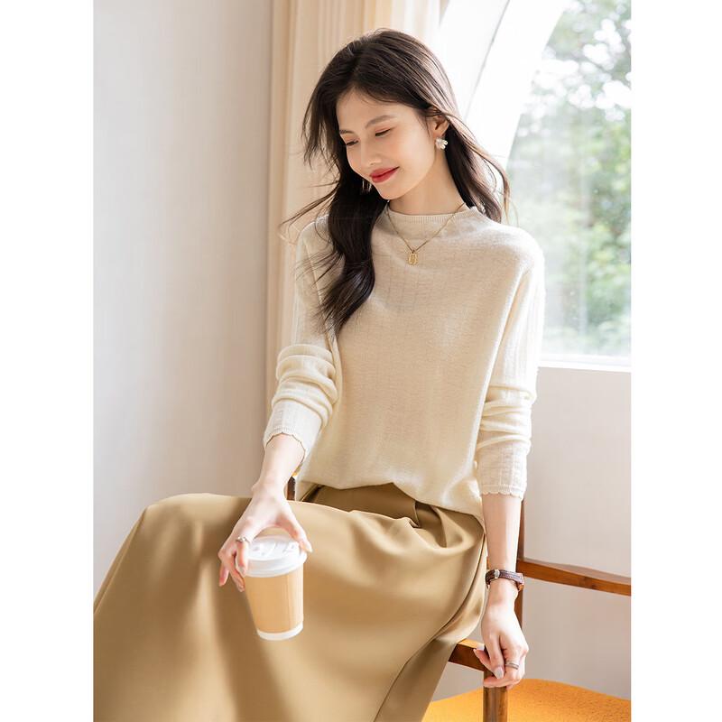 Mocana Women's Elegant Long-Sleeved Cashmere Sweater MKNJD2760