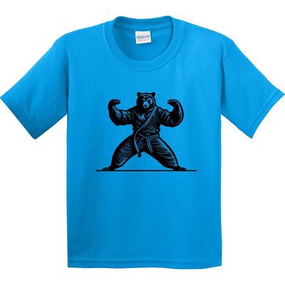 Inktastic Karate Martial Arts MMA Funny Bear Youth T-Shirt Artist Sports Muay
