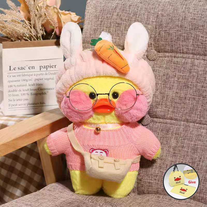Kawaii 30cm Plushie Yellow Duck Animal Plush Soft Toys for Girls Kids Cute Doll Birthday/christmas Gift