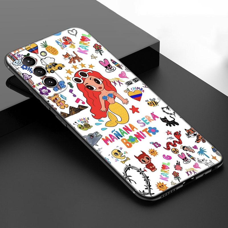 

Karol G Mañana Será Bonito Черный силиконовый чехол для телефона для Samsung Galaxy S23 S21 S20 FE S24 S22 Ultra S10E S10 S9 S8 Plus Samsung S21