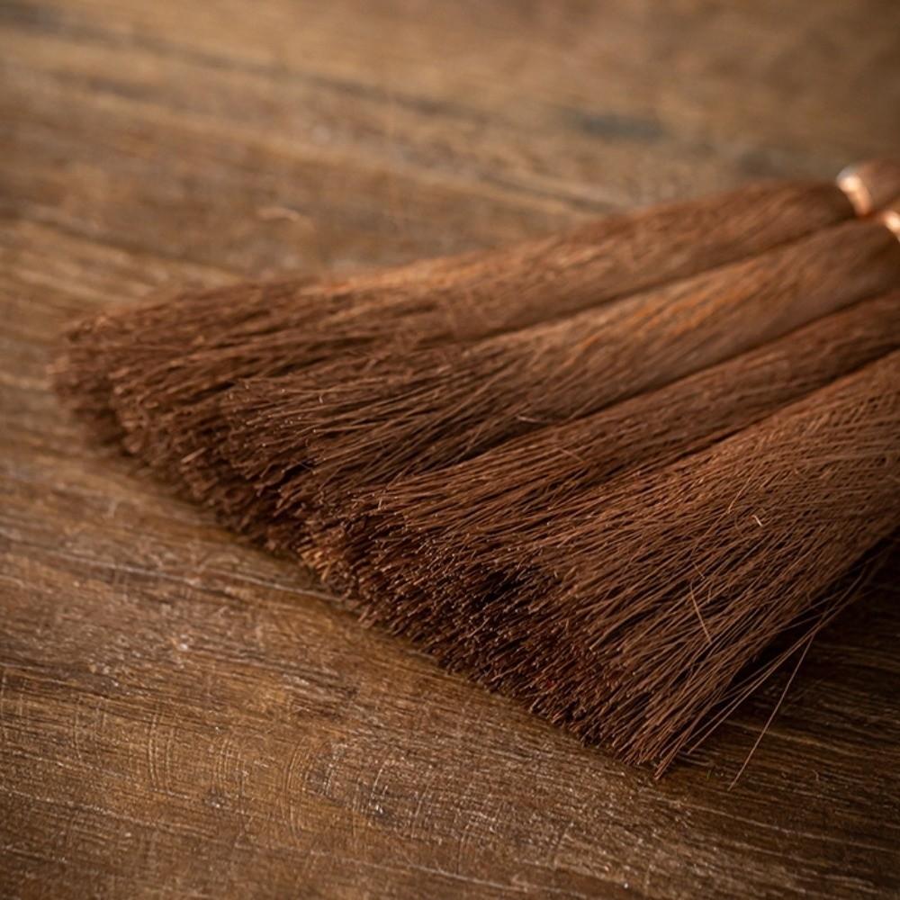 Traditional Palm Hair Brush Natural Mini Whisk Broom Eco-friendly Tea Ware Scrubber  Dust Removal