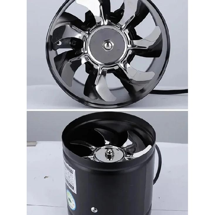 Axial Pipe Metal Blower Bathroom Fan Channel Pipe Fan 500m³/h Channel Duct Extractor Insert Exhaust Fan