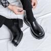 Lässige Designer Damen Herren Dicke Plateau Formelle Schuhe Runde Zehe Slipper Leder Freizeitschuhe Herrenschuhe Große Größe 36-44