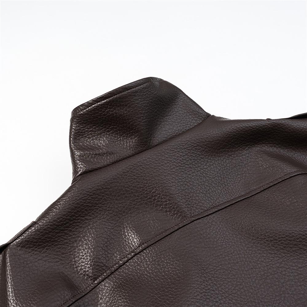 2026 Women's Retro PU Leather Jacket: Stand Collar, Loose, Short Motorcycle Style