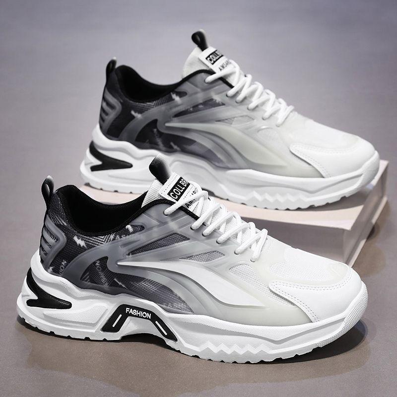 Men's shoes mesh versatile running sneakers platform-soled deodorant tide shoes men's new summer models