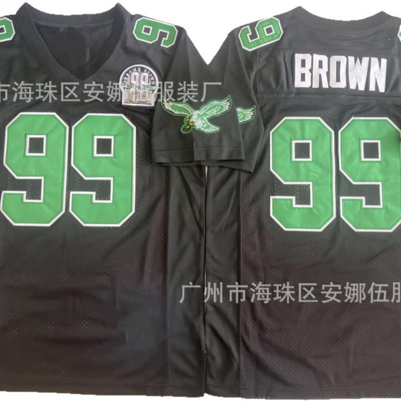 2026 Retro Embroidered Rugby Jersey Philadelphia Eagles 99 Team Sports Uniform Men Women