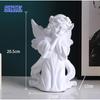 Bellarino Angel Figurine 30cm Large Prayer Decor White Resin Home Interior Gardening