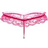 Dámské Sexy Faux Pearl Decor Thong Thong Krajka G-string Kalhotky Spodní prádlo
