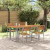 VidaXL 5-Piece Garden Dining Set Solid Acacia Wood and Metal 3284345