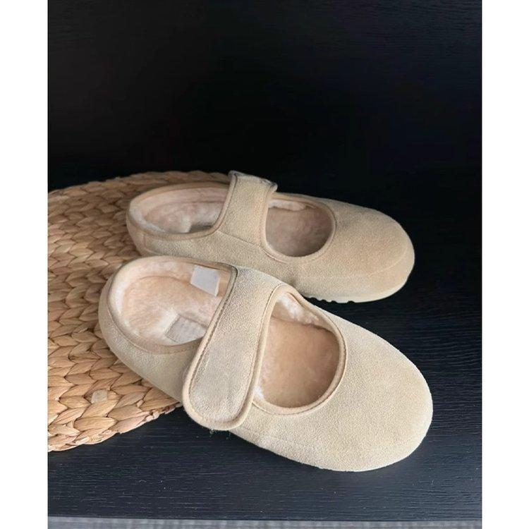 

Туфли для французской куклы Sangpo Mary Jane с неглубоким ртом 2024 года, новые туфли для бабушки с круглой головой и липучками из ленивого бархата 35 бежевый