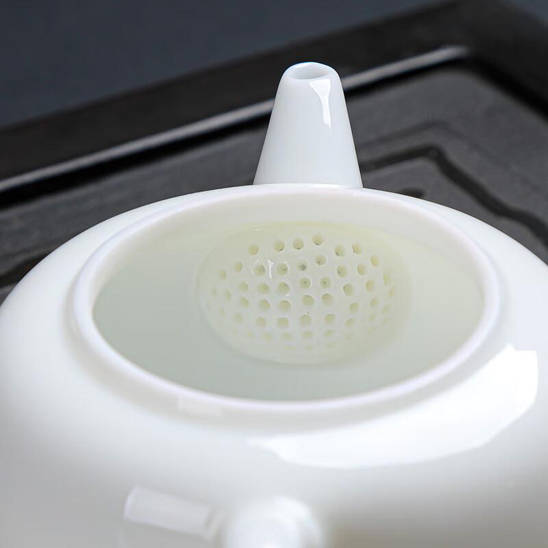 Tuopai 4-Piece Glossy White Porcelain Tea Set