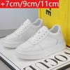 Nya Höjdökande Skor För Män 10cm Osynlig Hiss Sneakers Vit Läder Sport Zapatillas De Hombre Stor Storlek 7cm/9/11