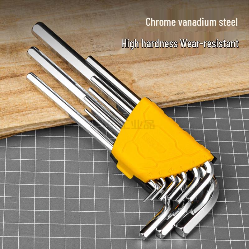 Deli 9-Piece Long Flat Head Hex Key Set 1.5-10mm Set