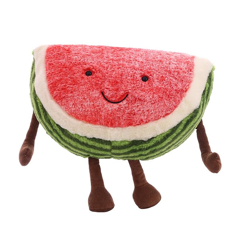 

Cartoon Cherry Expression Plush Pillow Cute Fruit Stuffed Toy For All Ages 35cm 50cm 60cm Watermelon,60cm/23.62in