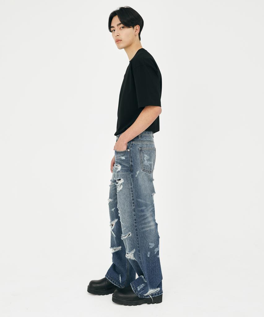 Seleuji Distressed Denim Pants V21 Blue