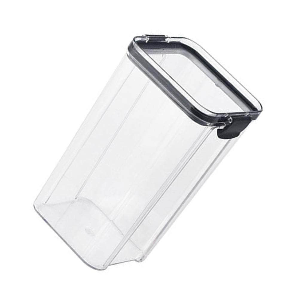 Square Dry Food Storage Container 1300ml Clear Sealed Jar Airtight Food Container  Kitchen