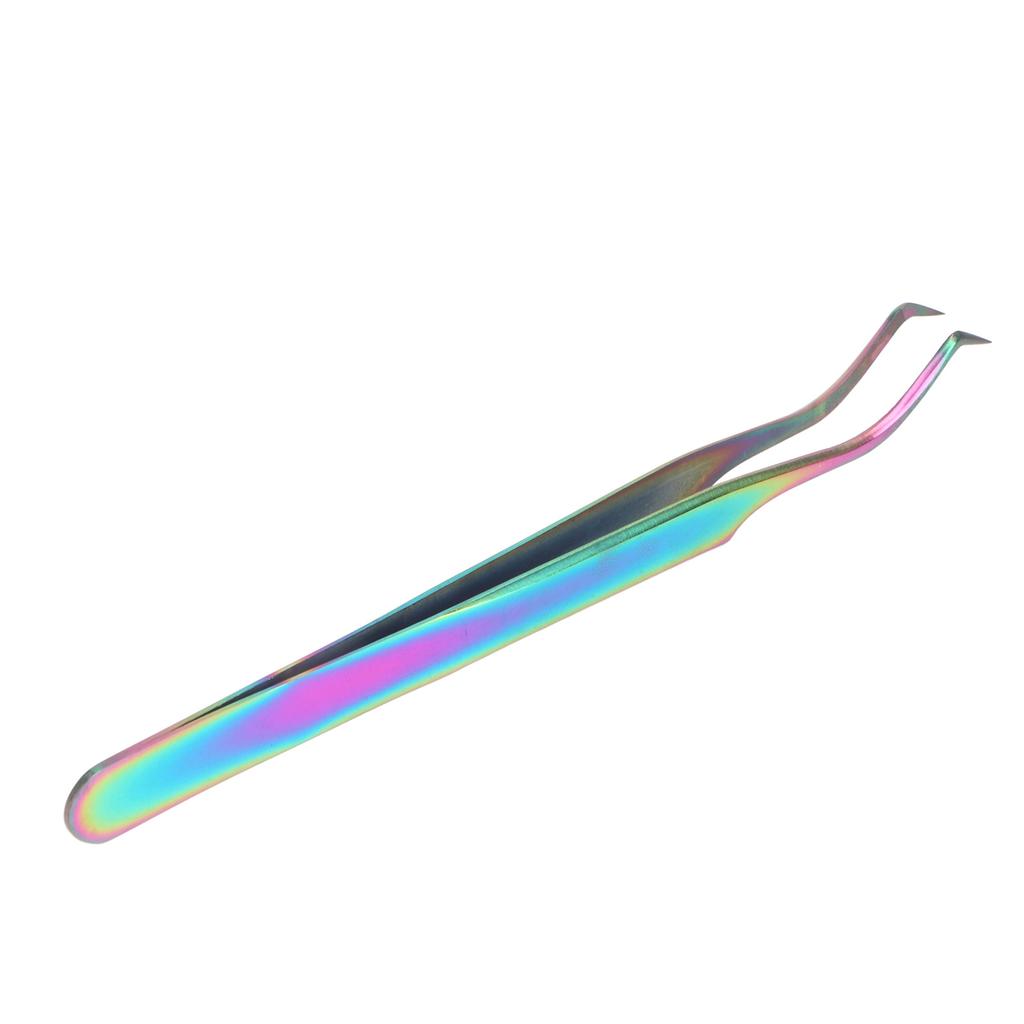 Lash Tweezers Accurate Clamping Stainless Steel Professional Eyelash Extensions Tweezers Curved
