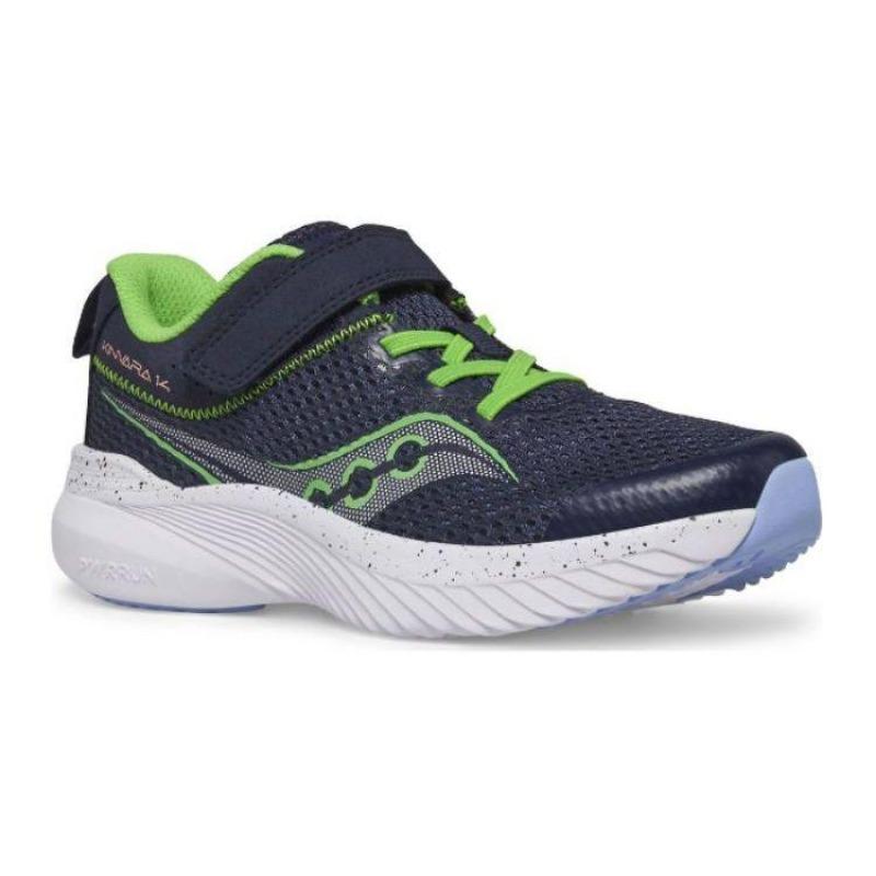 Saucony Kinvara 14 kids low-top running shoes dark blue green non-slip comfortable SK267103
