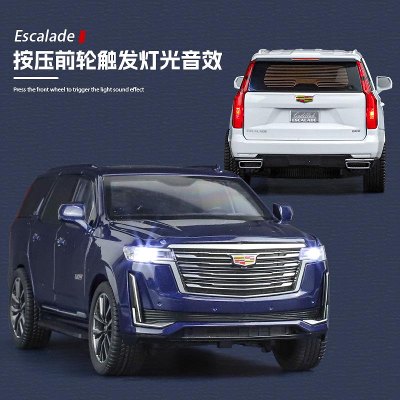 AABHT1 1: 24 Cadillac Escalade SUV Alloy Car Die Casting Metal Model Collection Hobbies Model Accessories Children's Toys Gifts