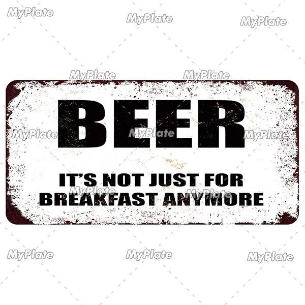 Drinking Beer Licenses Plate Garage Plaque Metal Tin Sign Decorative Car Plate For Living Room Door Club Garage Wall Decoration