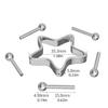 2Pcs Clamps Rings Clips Star Shape Body Jewelry for Women Men