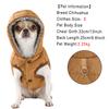 Warm Fleece Pet Hoodies With D-ring Waterproof Dog Jacket For Winter Windproof Pets Coat For Small Medium Dogs Pug Bulldog Parka