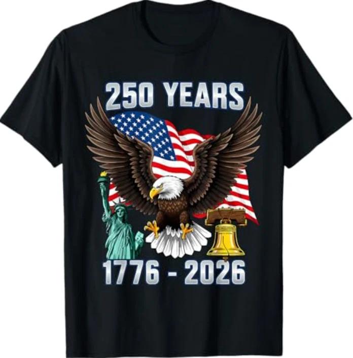 250th Anniversary USA 250 Year America Patriotic 4th of July T-Shirt M