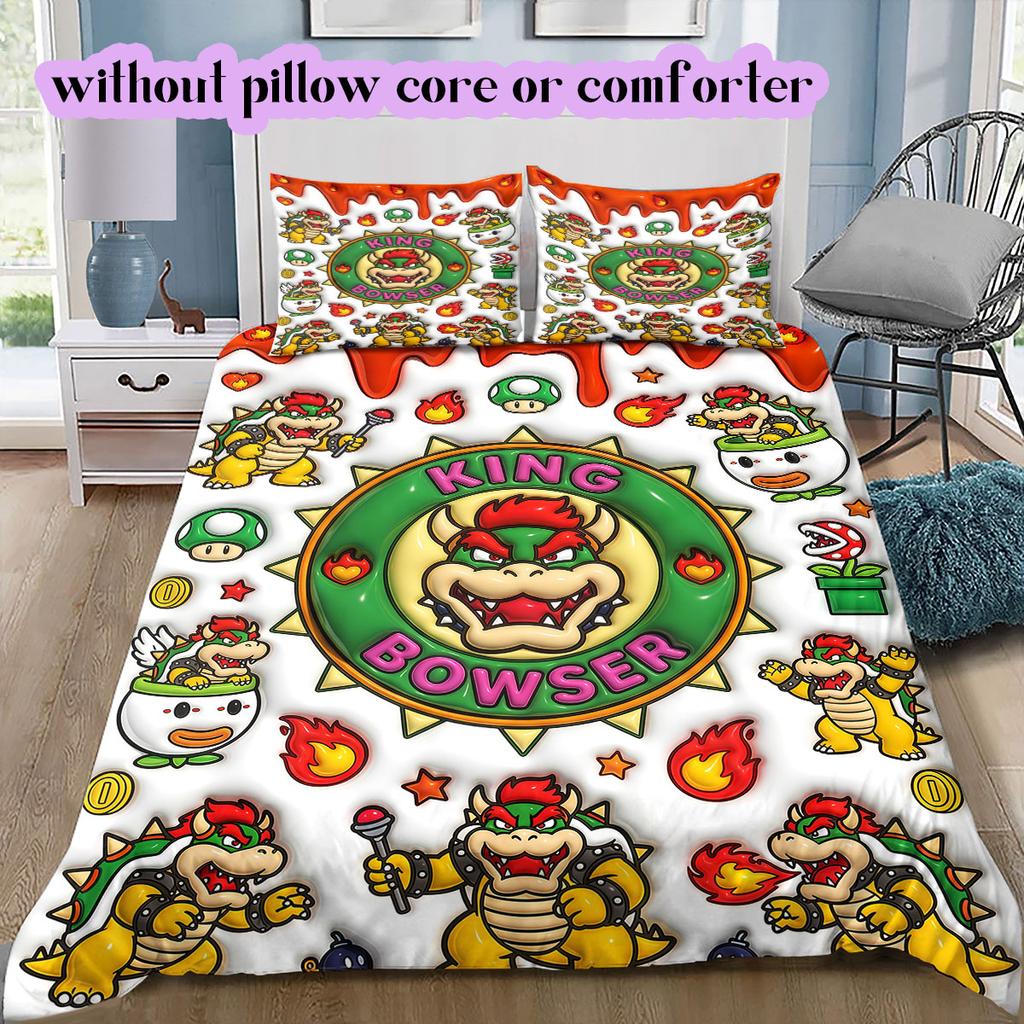 Mario anime character Soft and Comfortable Duvet Cover, Children's Bedding Set Gift, Extra Large Size, Various Sizes Available