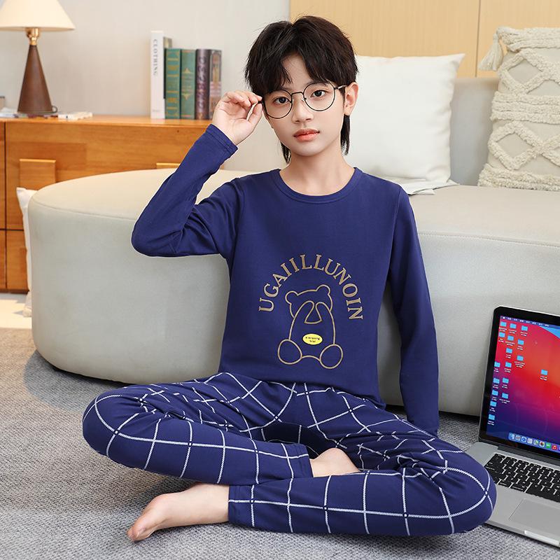 Boys' Thermal Underwear Set: 2025 Autumn/Winter Slim-Fit Warm Base Layer for Medium and Large Children