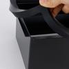 Black Rubber Coffee Knock Box Stainless Steel Bottomless Knock Box  Commercial Coffee Shop