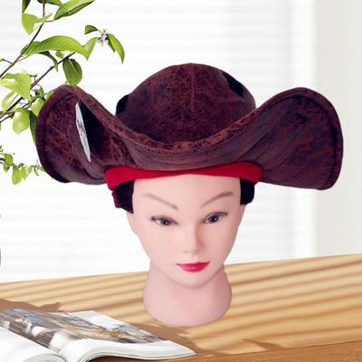 Chapéu de Pirata de Halloween Cosplay Adereço de Cabeça Versátil para Selfie para Apresentação de Palco