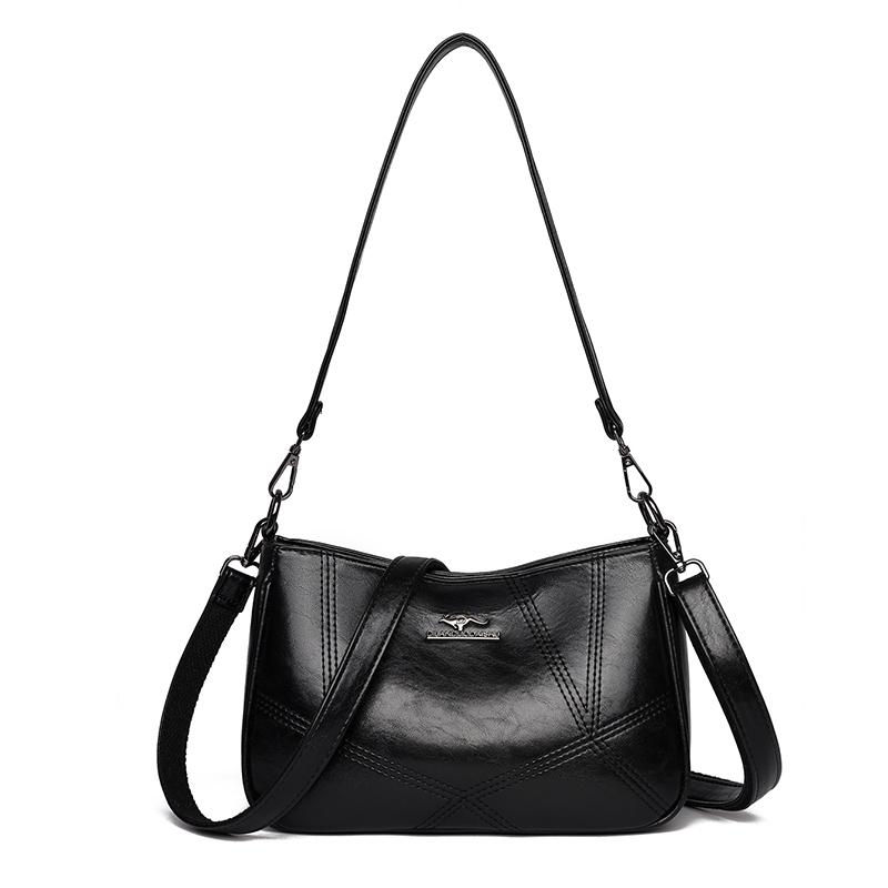 Multi Functional Casual Crossbody Bag PU Soft Leather Retro Crossbody Bag Women's Shoulder Bag Simple Casual Bag