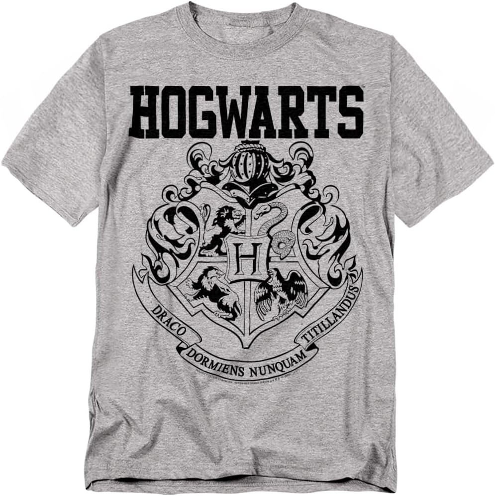 Popfunk Harry Potter Hogwarts Logo T Shirt Gray S