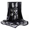 2025 Hip Hop Hijab Scarf Women Print Neckerchief Foulard Square Satin Silk Scarves Shawls And Wraps Lady Pashmina Bandana 2025